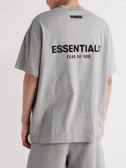 ESSENTIALS Pure Cotton Couple Round-neck T-shirt