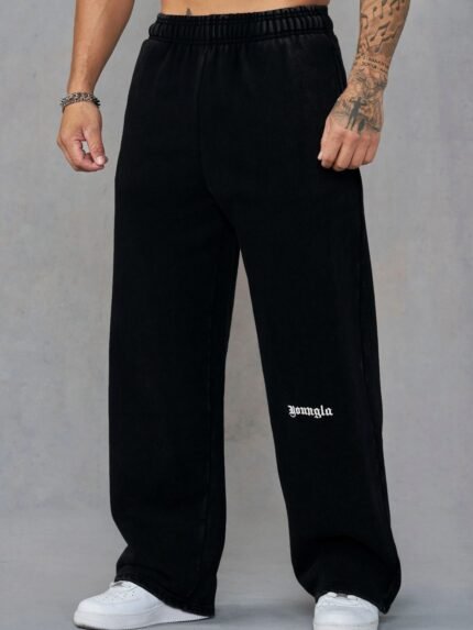 YOUNGLA New Men's Sport Pants - Embroidered Straight-Tee Casual Pants