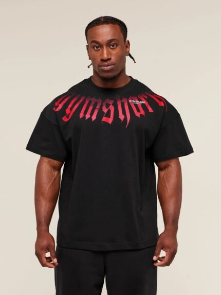 GYMSHARK Men's Extra Large Cotton Printed Casual Short-Sleeved T-Shirt