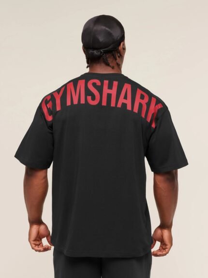 GYMSHARK Cotton Loose-Fitting Short-Sleeved Shirt