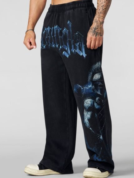 YOUNGLA collaboration with Axel Martinez men's sweatpants