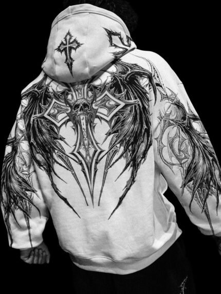 Breathedivinity Cotton Loose-Fitting Hooded Sweatshirt